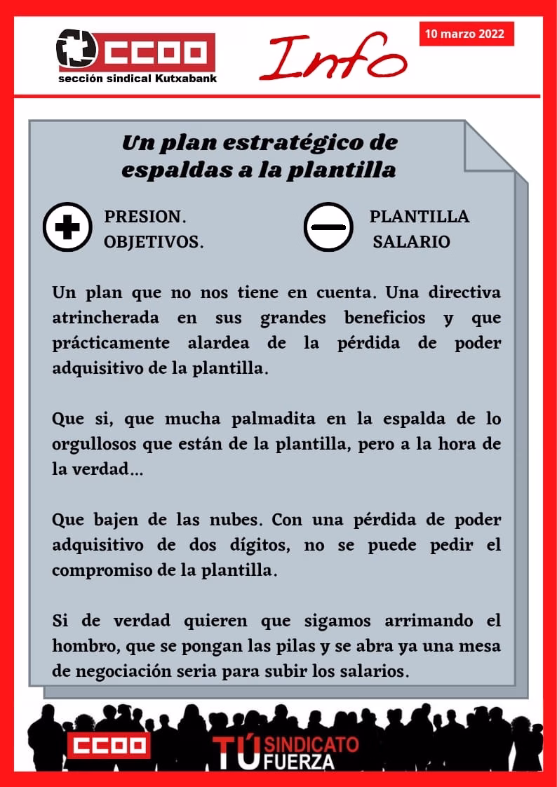 Un plan estratégico sin la plantilla