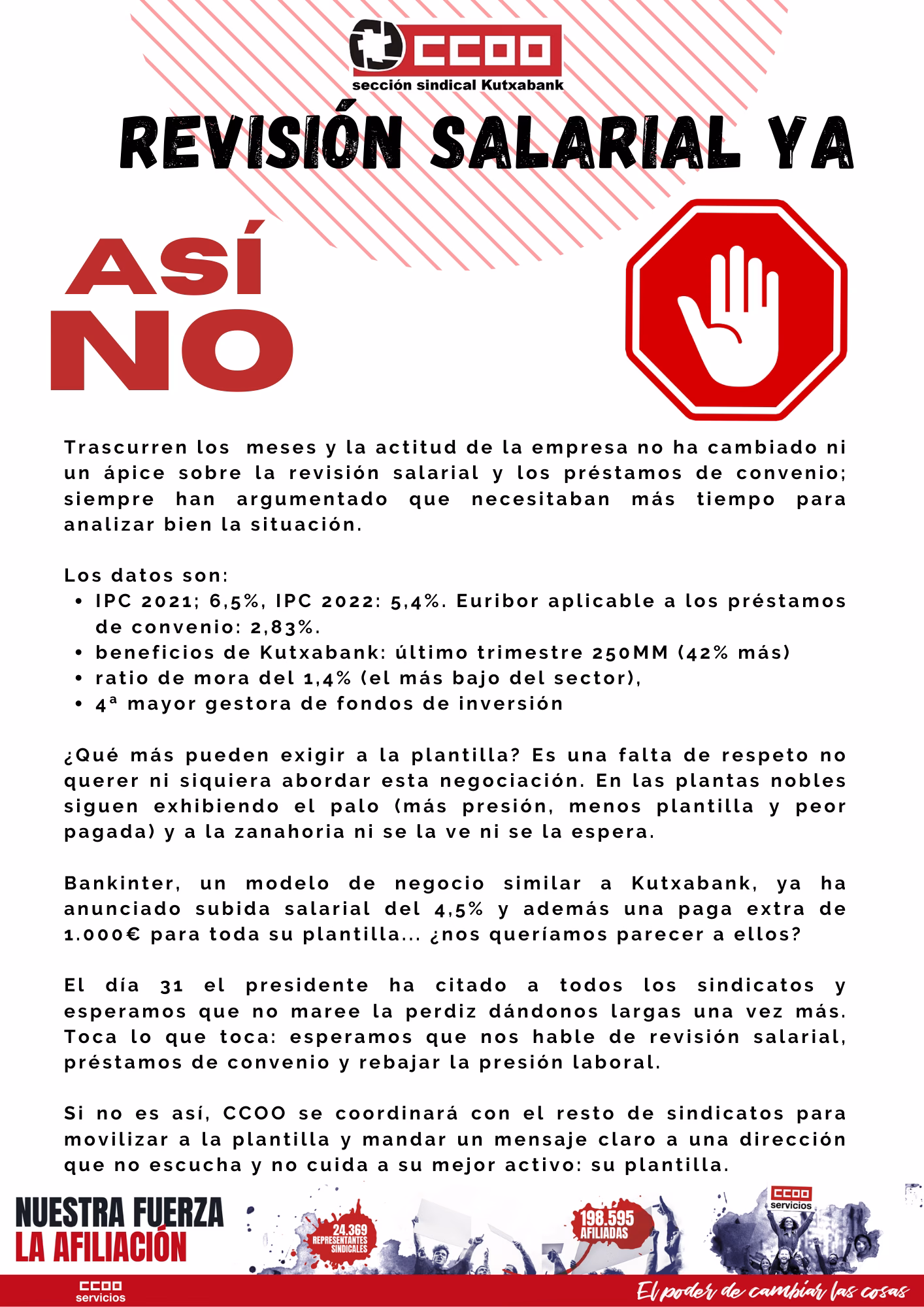 Revisión salarial ya.