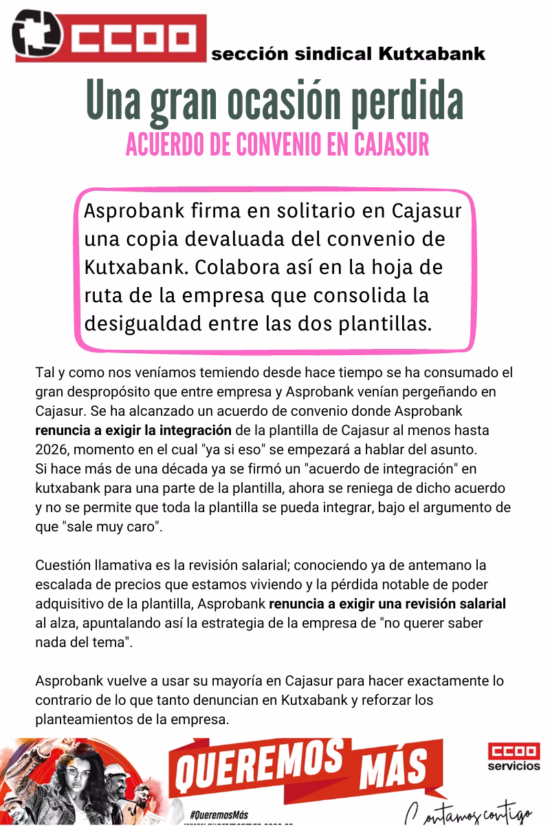 Una gran ocasión perdida