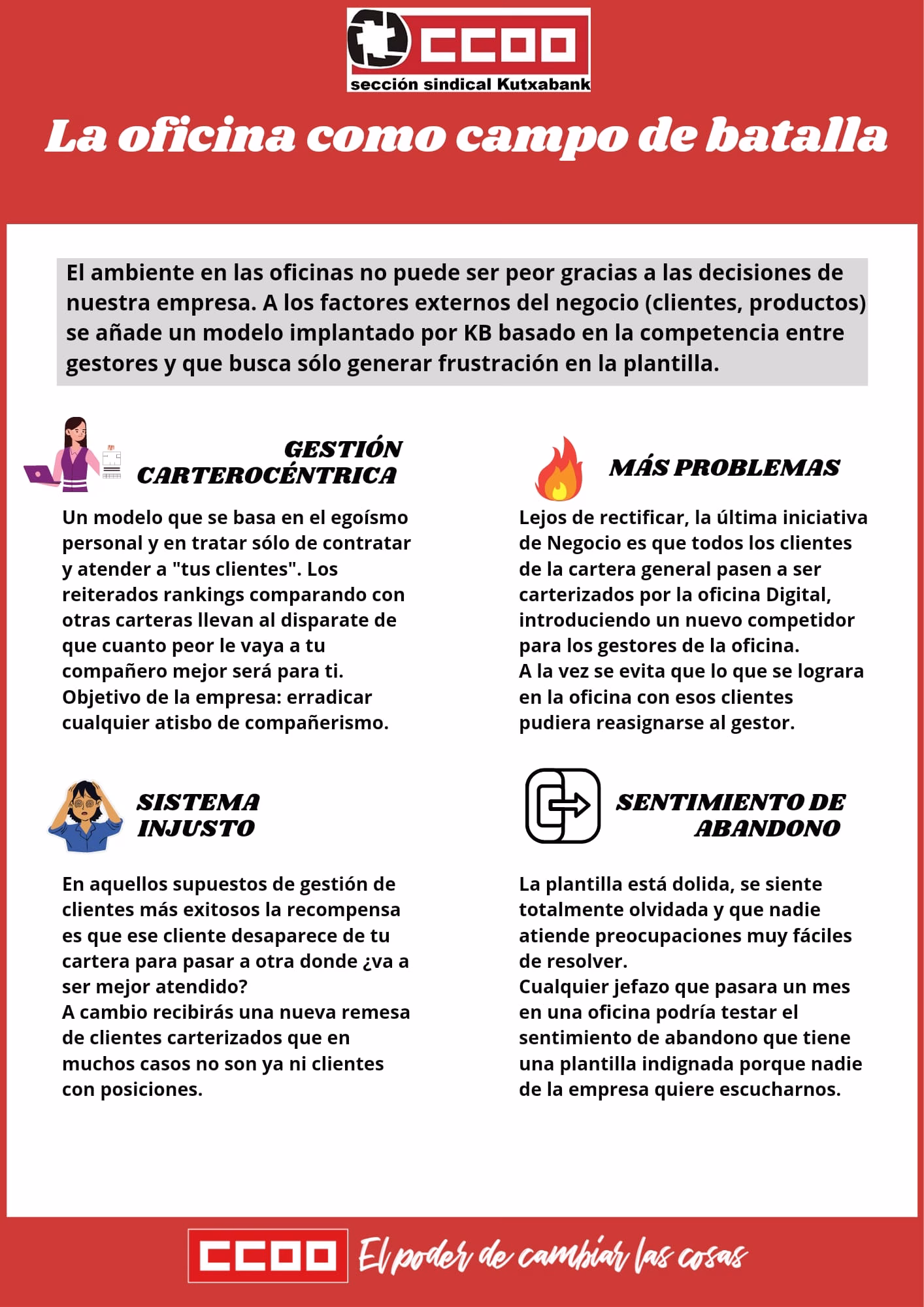 La oficina como campo de batalla